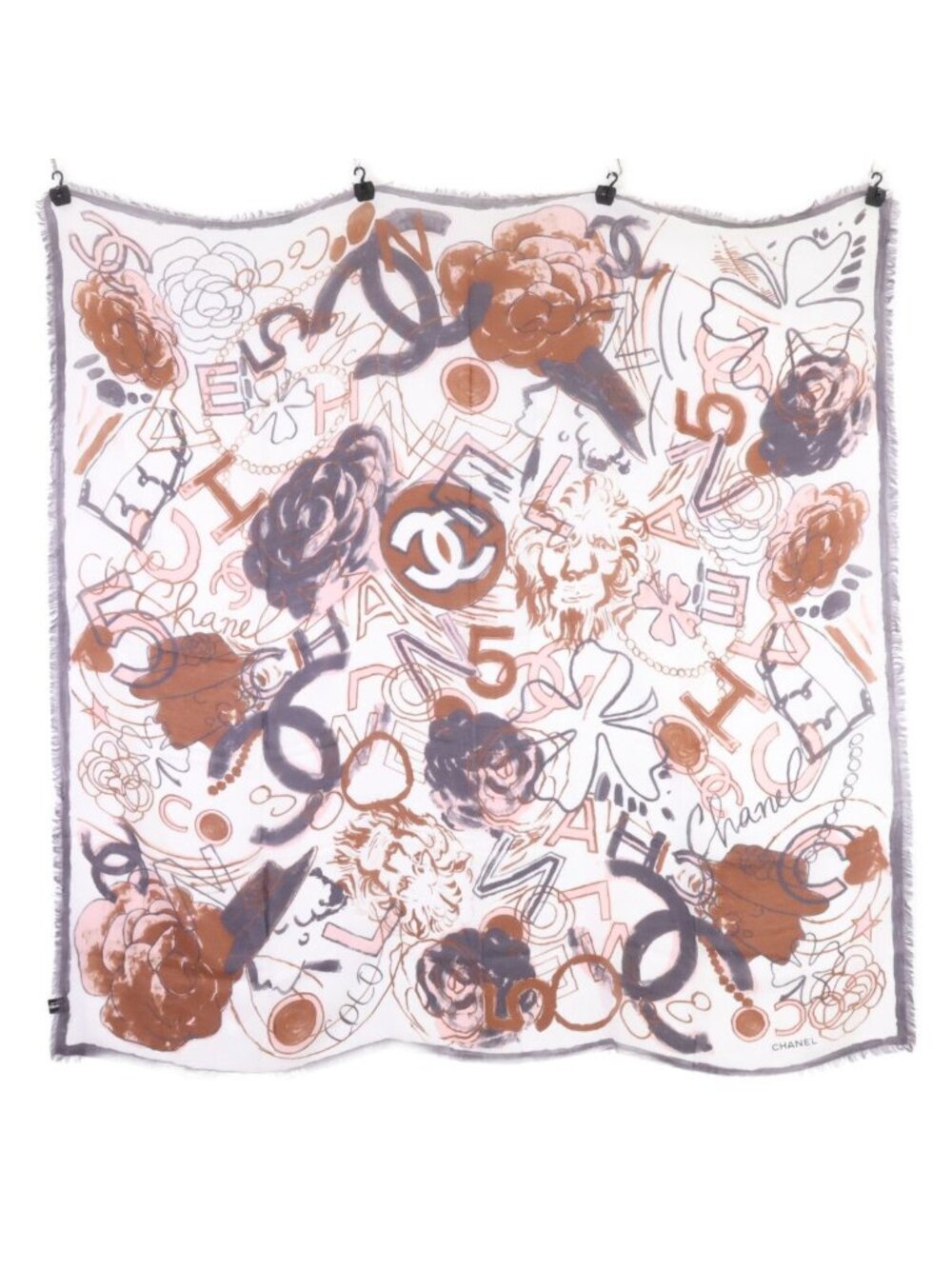 Chanel All Pattern Cashmere Blend Scarf